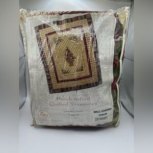 Canterbury Manor Christmas Quilted Throw 50 x 60 Holiday C&F Enterprises NEW